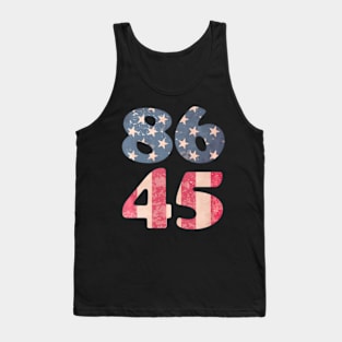 8645 Impeach President Trump American Flag Tank Top